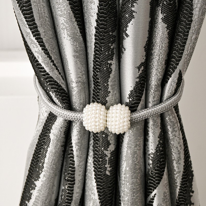 Modern And Simple Wavy Cationic Jacquard Curtain Fabrics price